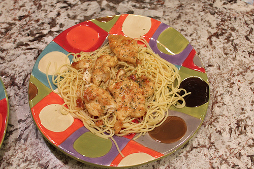 serving Easy Chicken Pasta Recipe