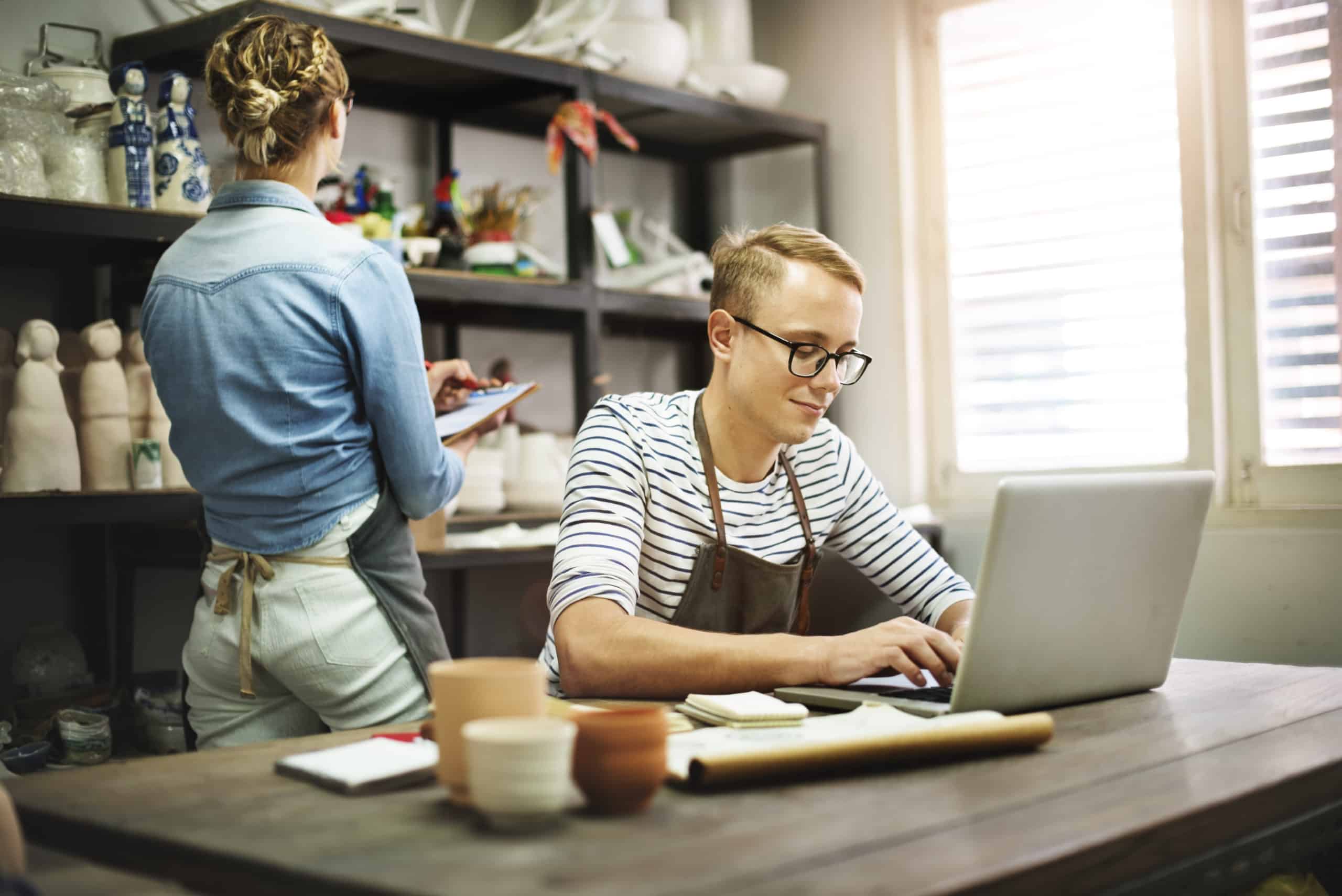 Small Business Connection Communication Craftman Concept